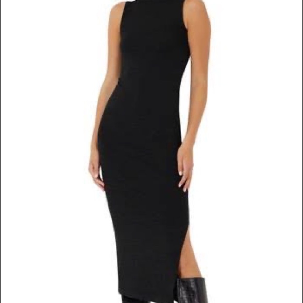NWT Black Midi Sweater Dress